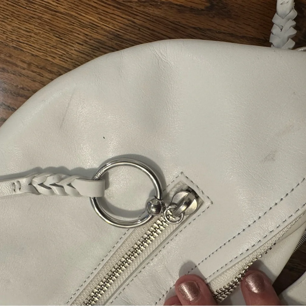 Rebecca Minkoff White Leather Belt Bag Crossbody - Picture 9 of 12